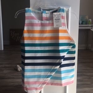 Asymmetrical striped tank top!